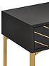  image of chevron-1-drawer-lamp-table-blackgold
