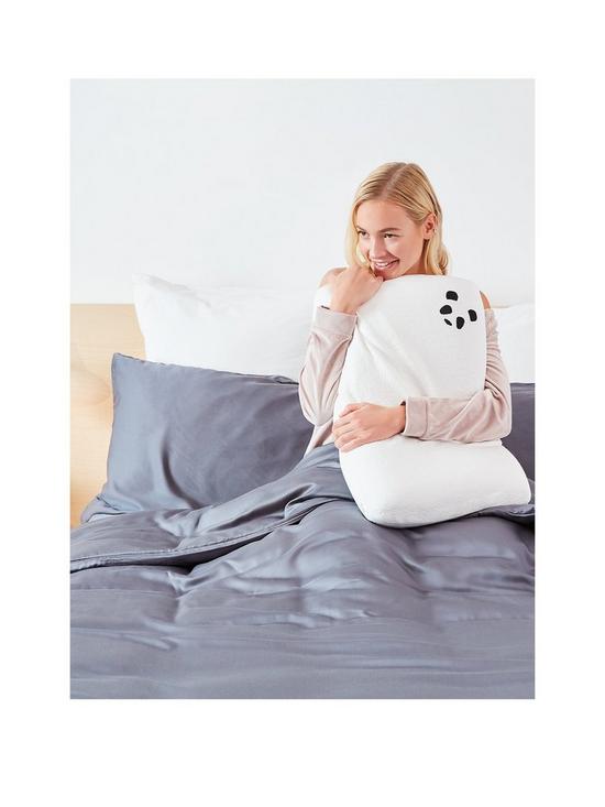 stillFront image of panda-london-adult-luxury-memory-foam-bamboo-pillow-white