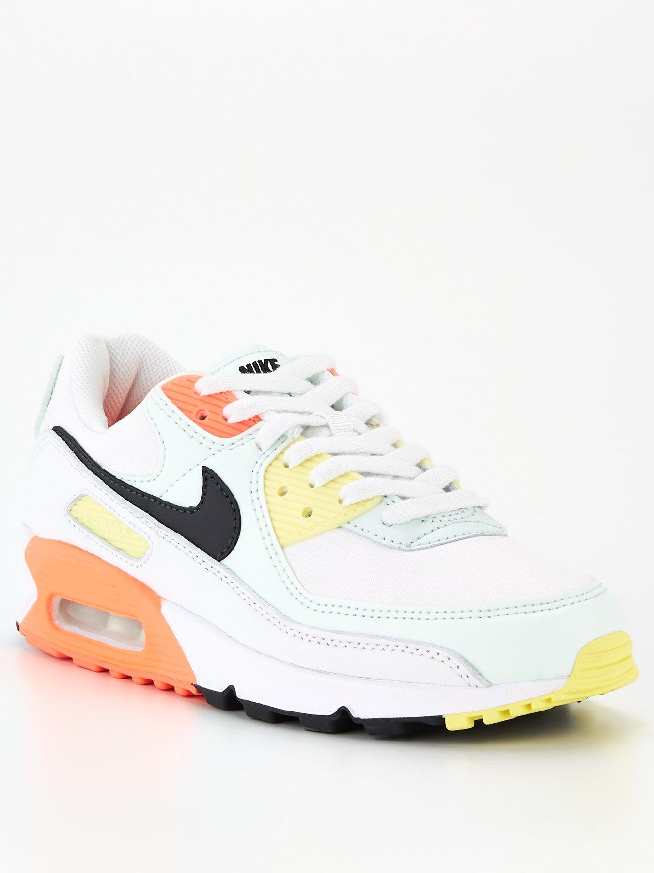 nike white and orange trainers