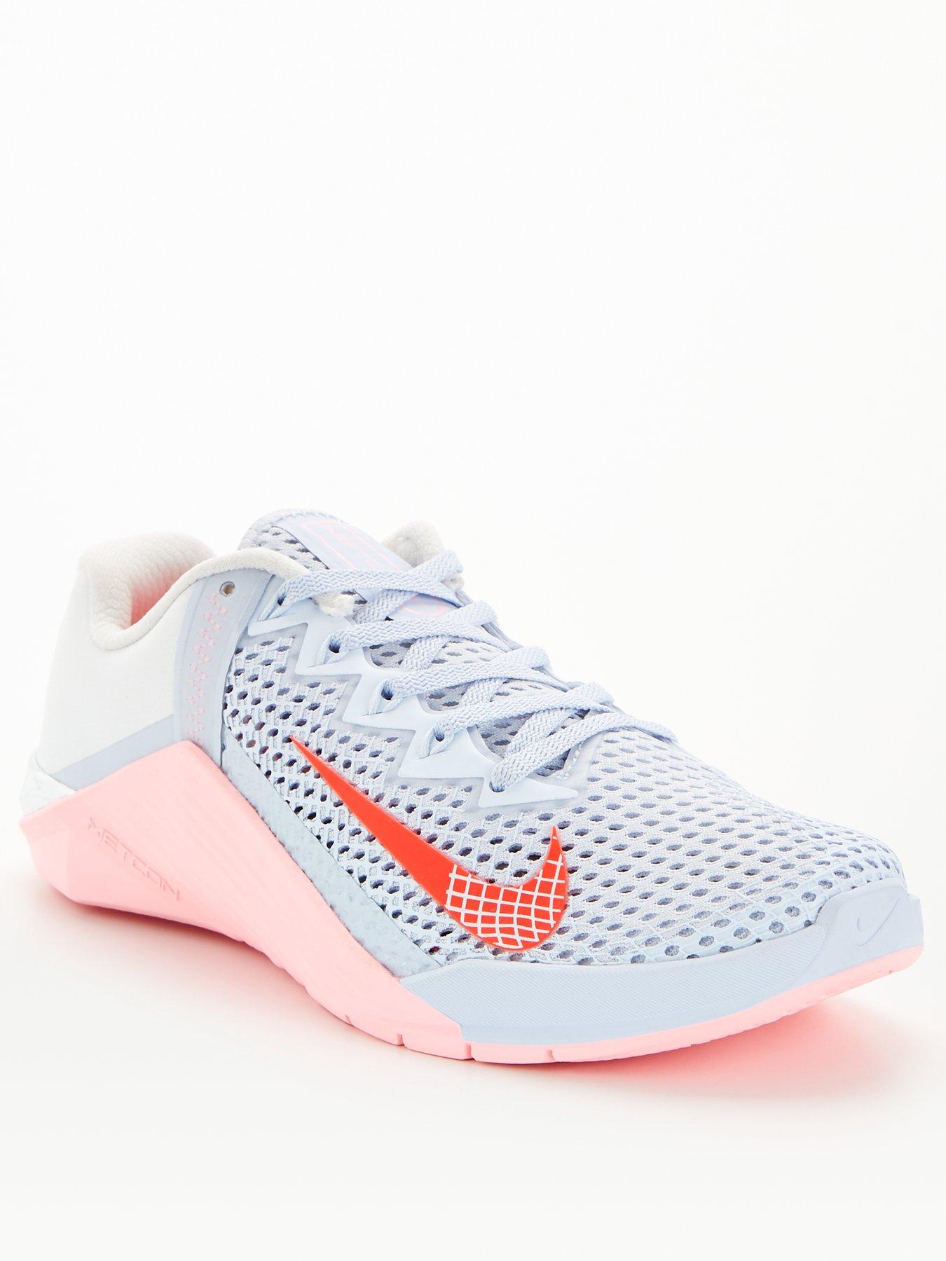 nike metcon grey and pink