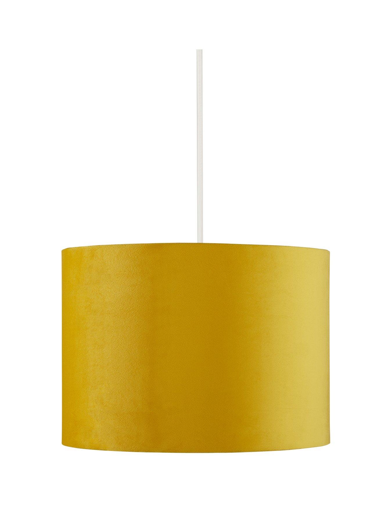 Product photograph of Everyday Langley 35 Cm Velvet Easy Fit Shade - Ochre from very.co.uk