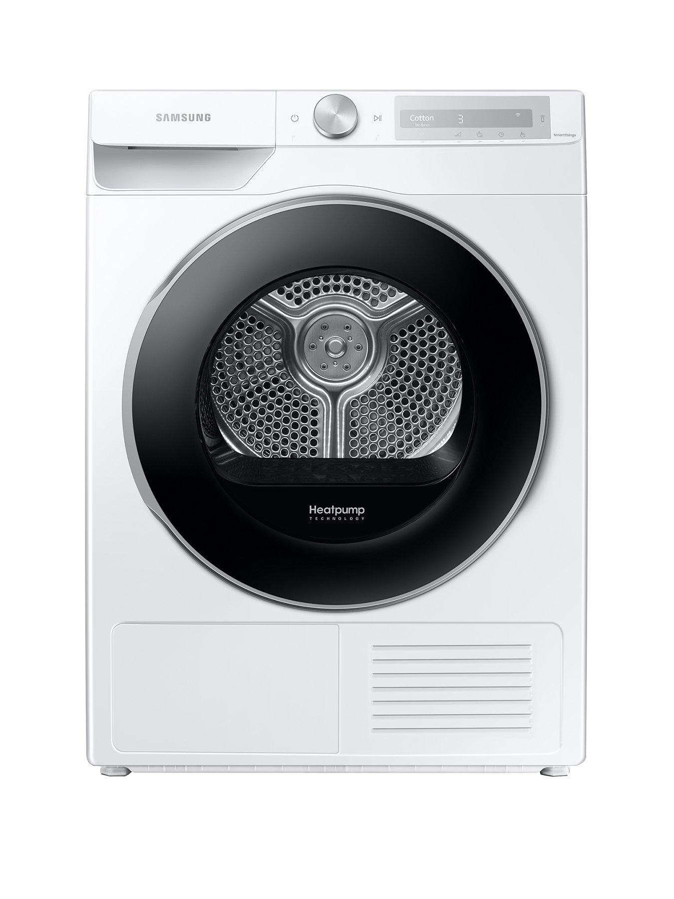 Product photograph of Samsung Series 6 Dv90t6240lh S1 Optimaldry Trade Heat Pump Tumble Dryer - 9kg Load A Rated - White from very.co.uk