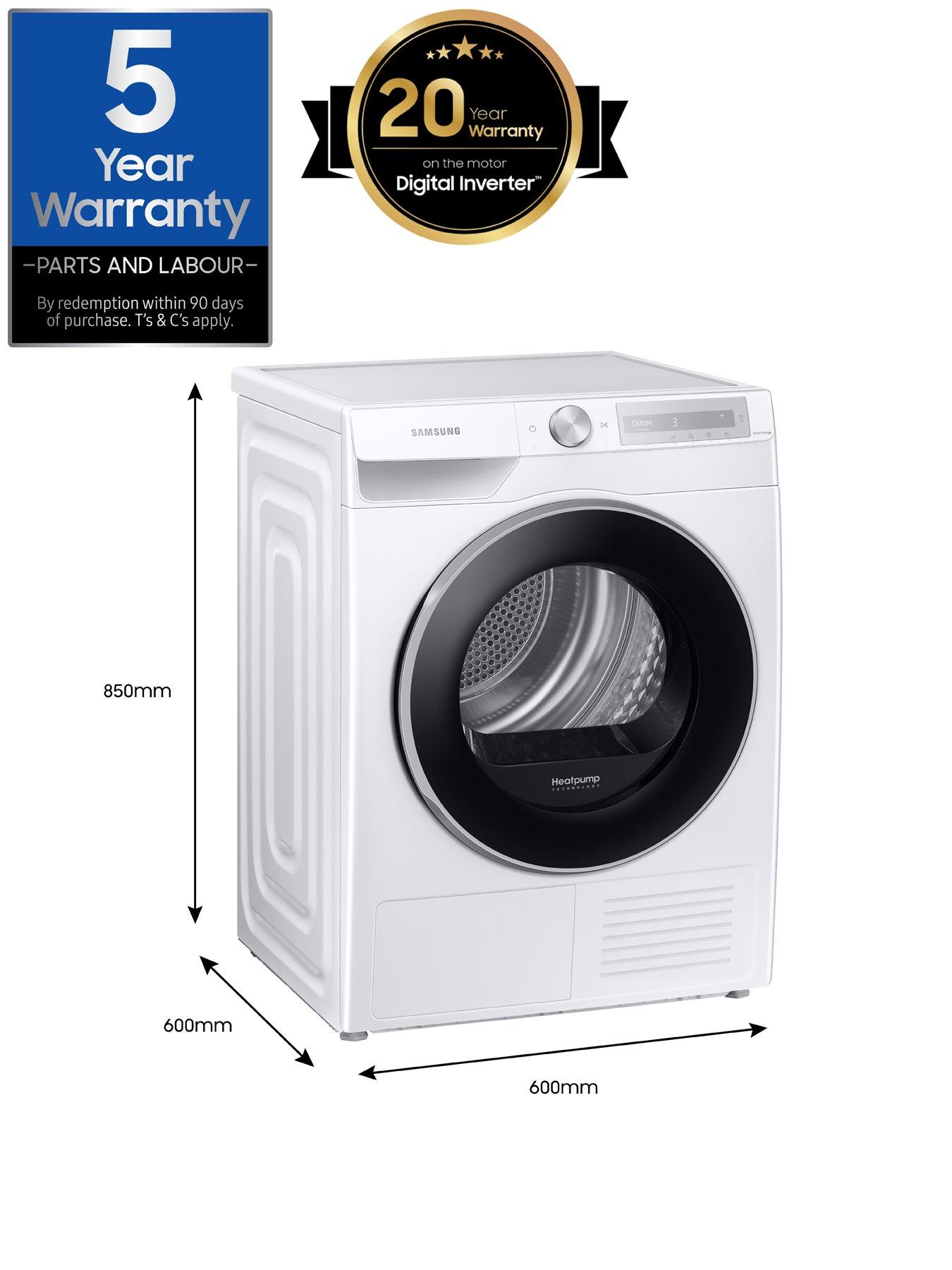 Image 7 of 8 of Samsung Series 6 AI Energy DV90T6240LH/S1 OptimalDry&trade; Heat Pump Tumble Dryer - 9kg Load, A+++ Rated - White