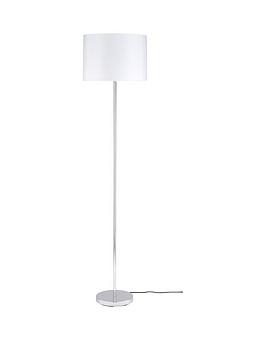 Product photograph of Everyday Langley Floor Lamp - White from very.co.uk
