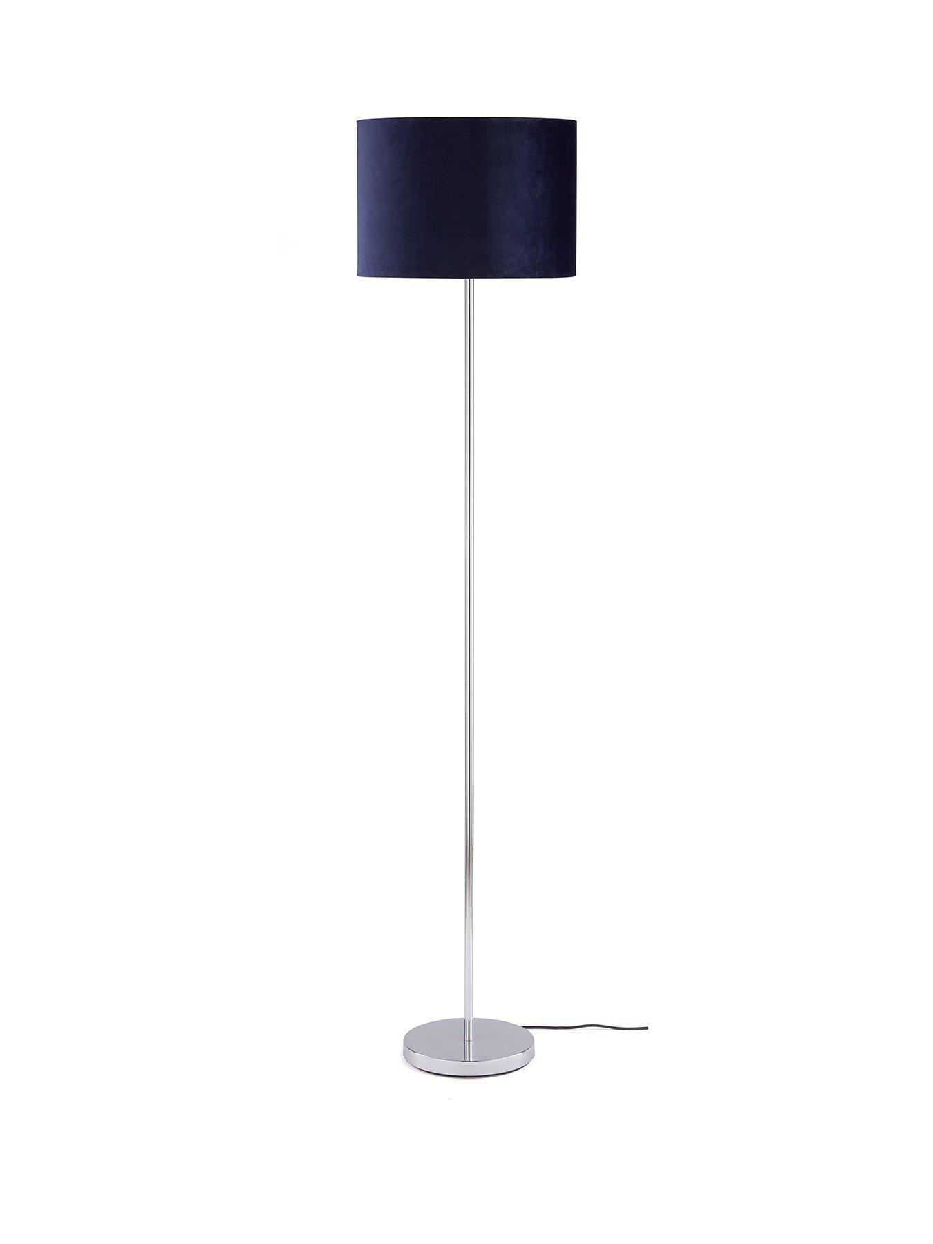 Image 2 of 4 of The Very Collection Langley Velvet Floor Lamp - Navy