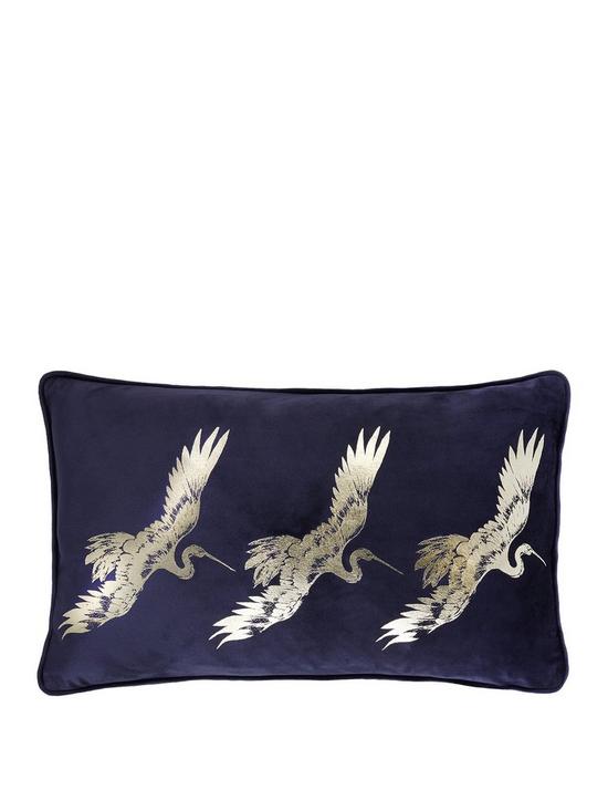 front image of laurence-llewelyn-bowen-cranes-cushion