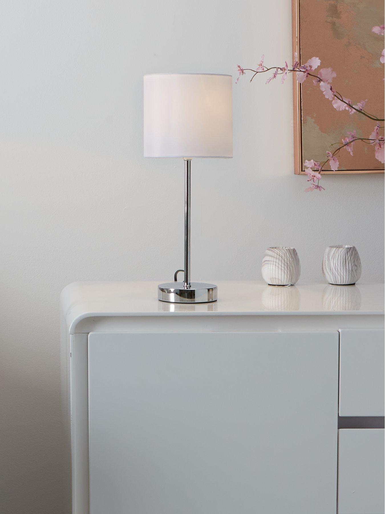 The Very Collection Langley Table Lamp - White