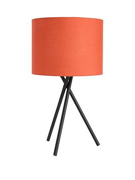 Product photograph of Sherlock Table Lamp - Burnt Orange from very.co.uk
