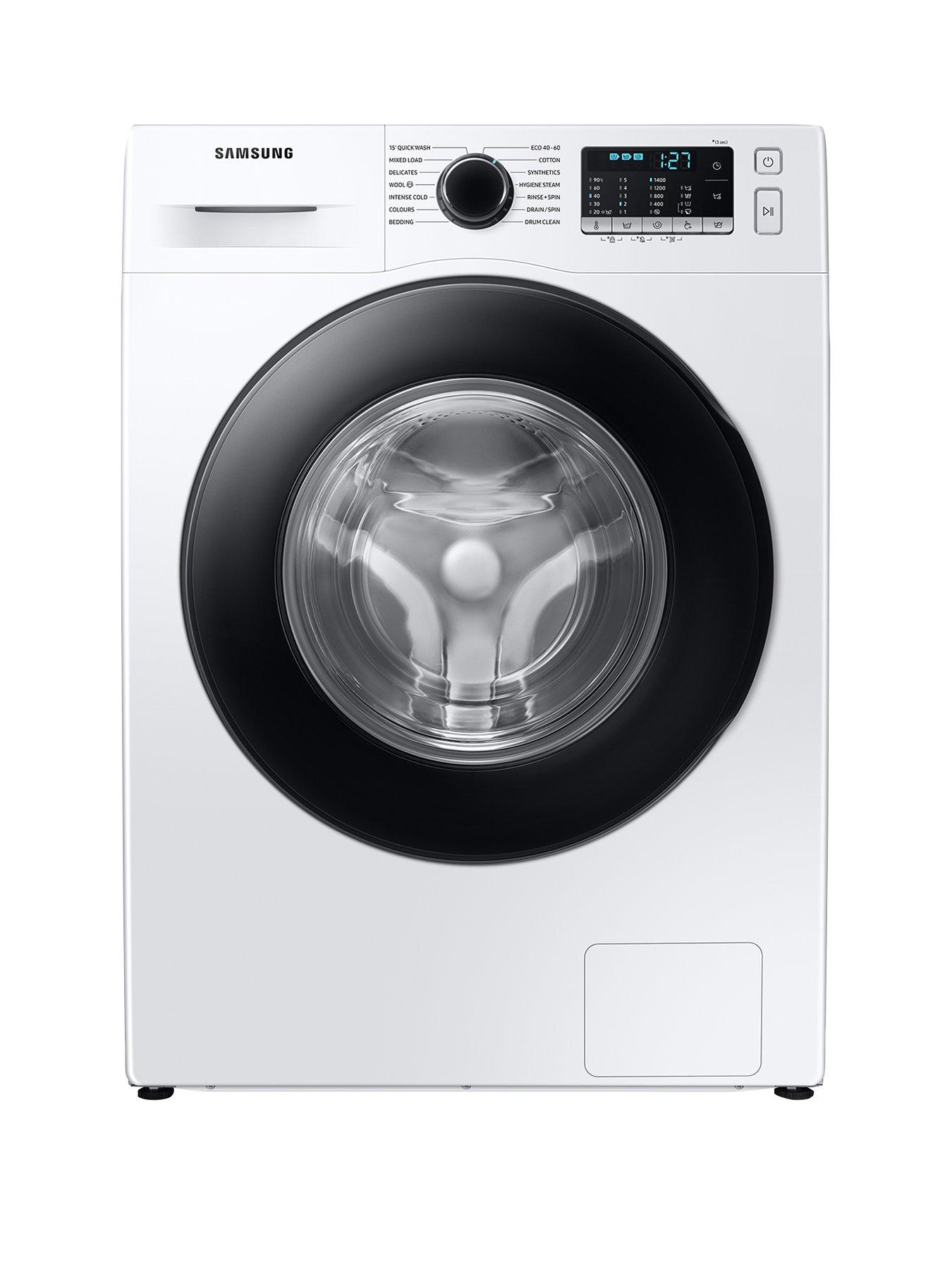 Product photograph of Samsung Series5 Ww80ta046ae Eu 8kg Load 1400rpm Spin Washing Machine With Ecobubble Trade Technology - White from very.co.uk