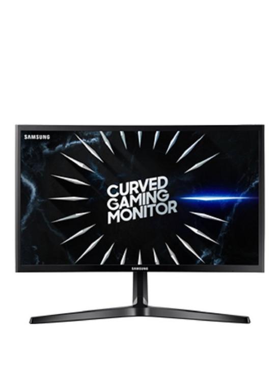front image of samsung-lc24rg50fquxen-24-inch-full-hd-crg5-curved-gaming-monitor-144hz-freesyncnbsp2x-hdmi-1x-displayport