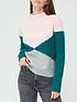 image of superdry-super-lux-diamond-ribbed-crewnbspjumper-pink