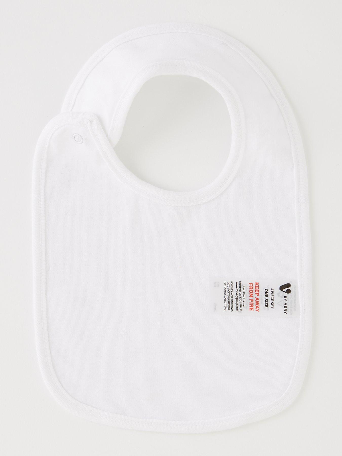Image 2 of 3 of Everyday Baby Unisex 4 Pack&nbsp;Spot Bibs - Grey/White
