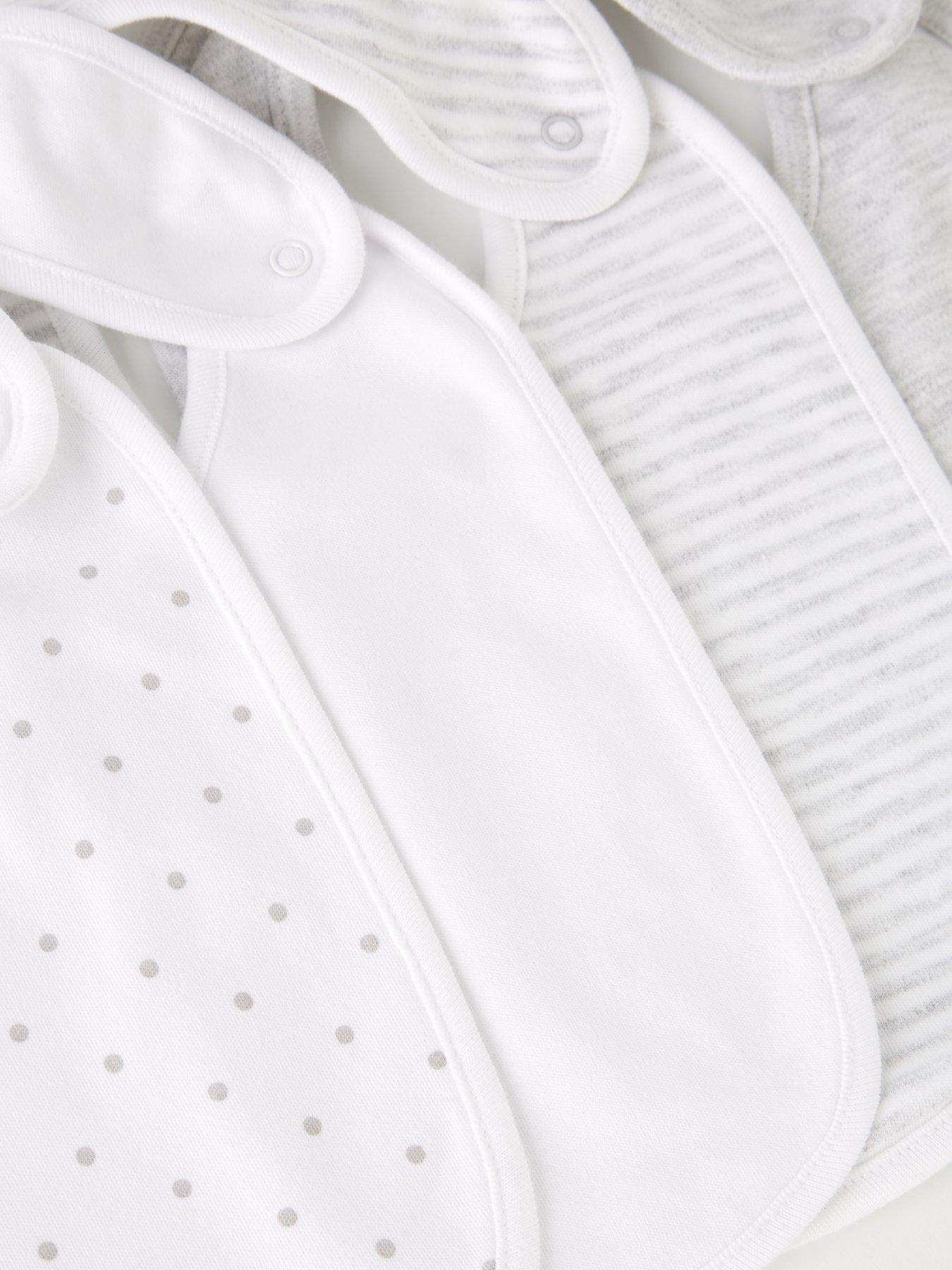 Image 3 of 3 of Everyday Baby Unisex 4 Pack&nbsp;Spot Bibs - Grey/White