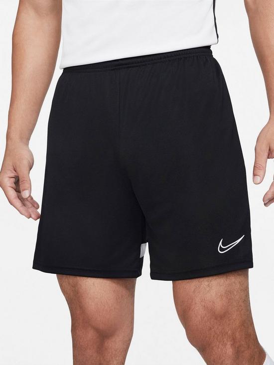 front image of nike-dry-knit-academy-21-shorts-blackwhite