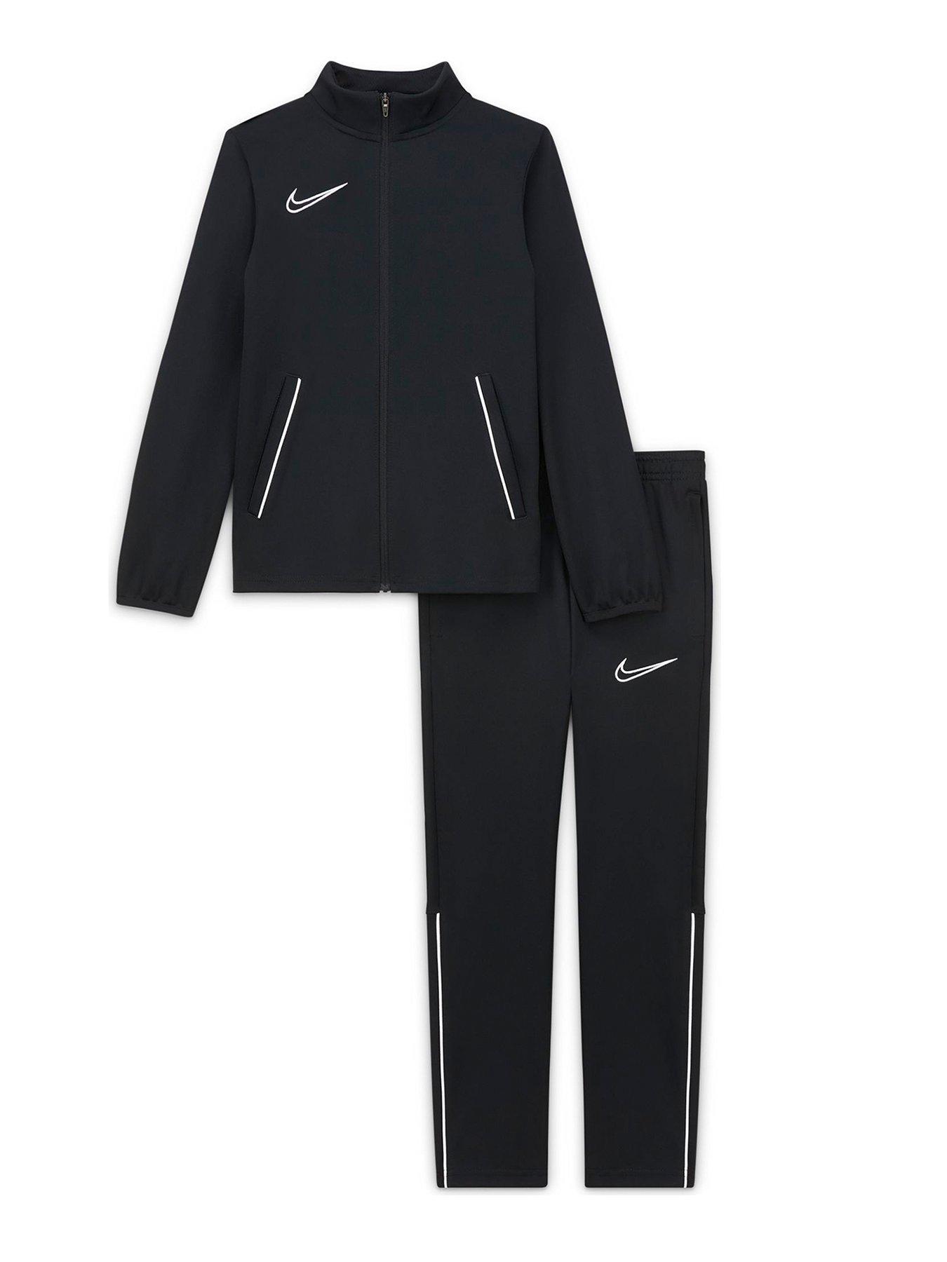 Black nike shop tracksuit junior