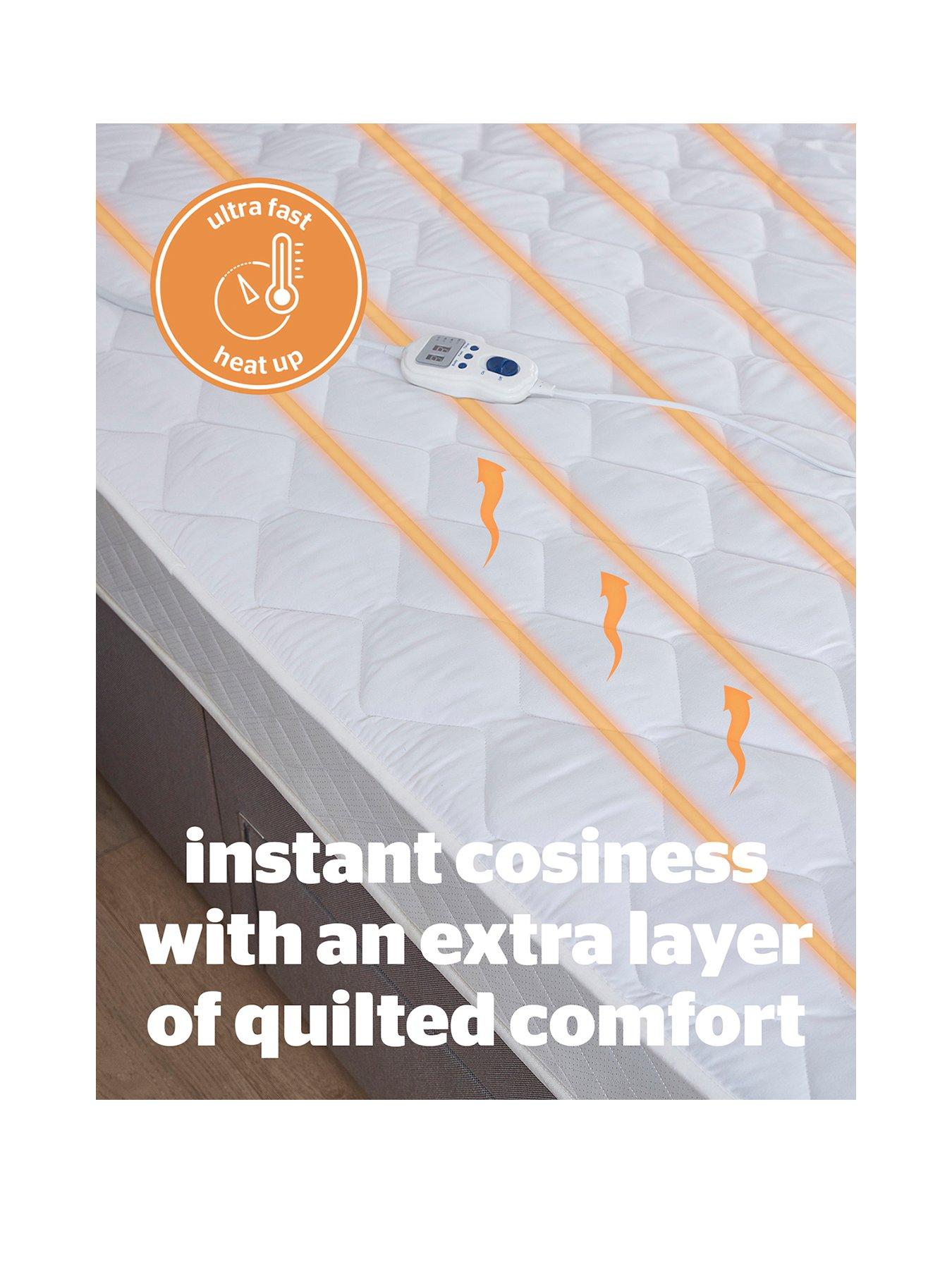 undefined Comfort Control Double Heated Mattress Topper - White