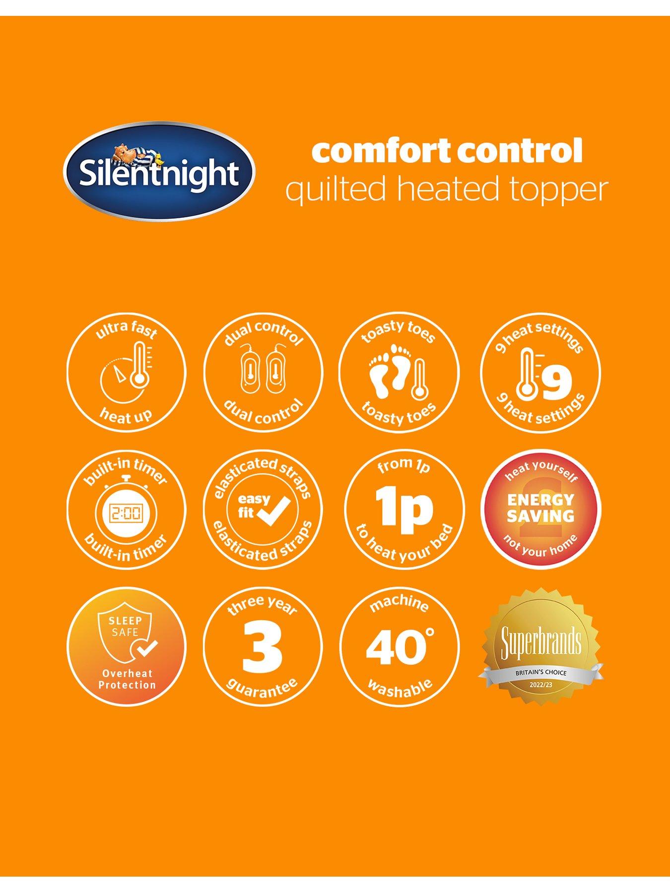 Image 7 of 7 of Silentnight Comfort Control Double Heated Mattress Topper - White