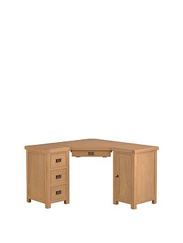 Product photograph of K-interiors Alana Part Assembled Solid Wood Corner Desk from very.co.uk