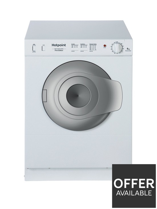 front image of hotpoint-nv4d01p-4kg-load-compact-vented-tumble-dryer-white