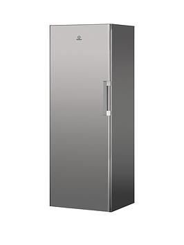 Product photograph of Indesit Ui6f1ts1 60cm Width Frost Free Tall Freezer - Silver from very.co.uk