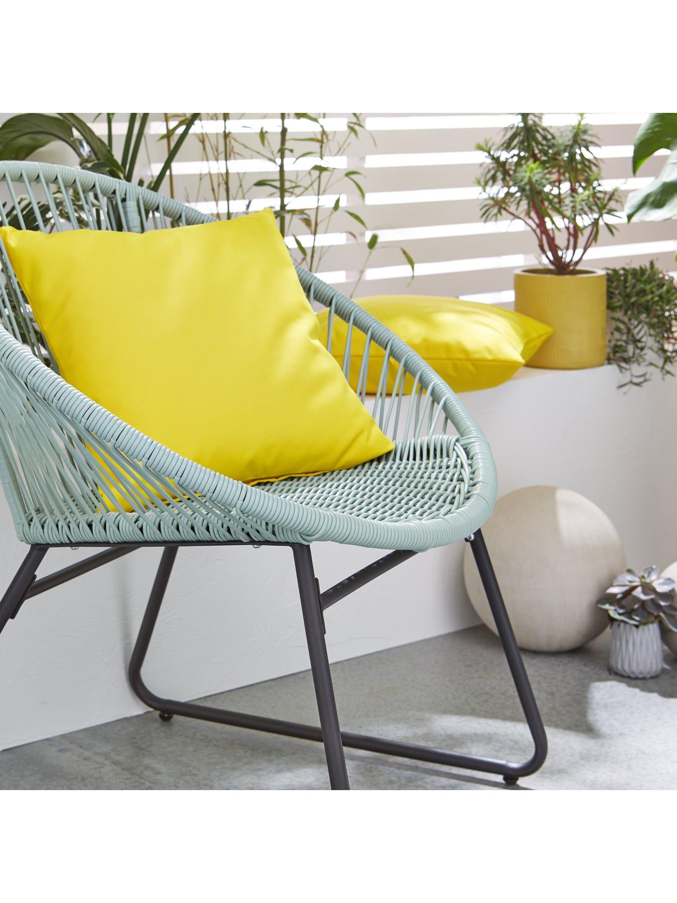 Yellow sun lounger discount cushions