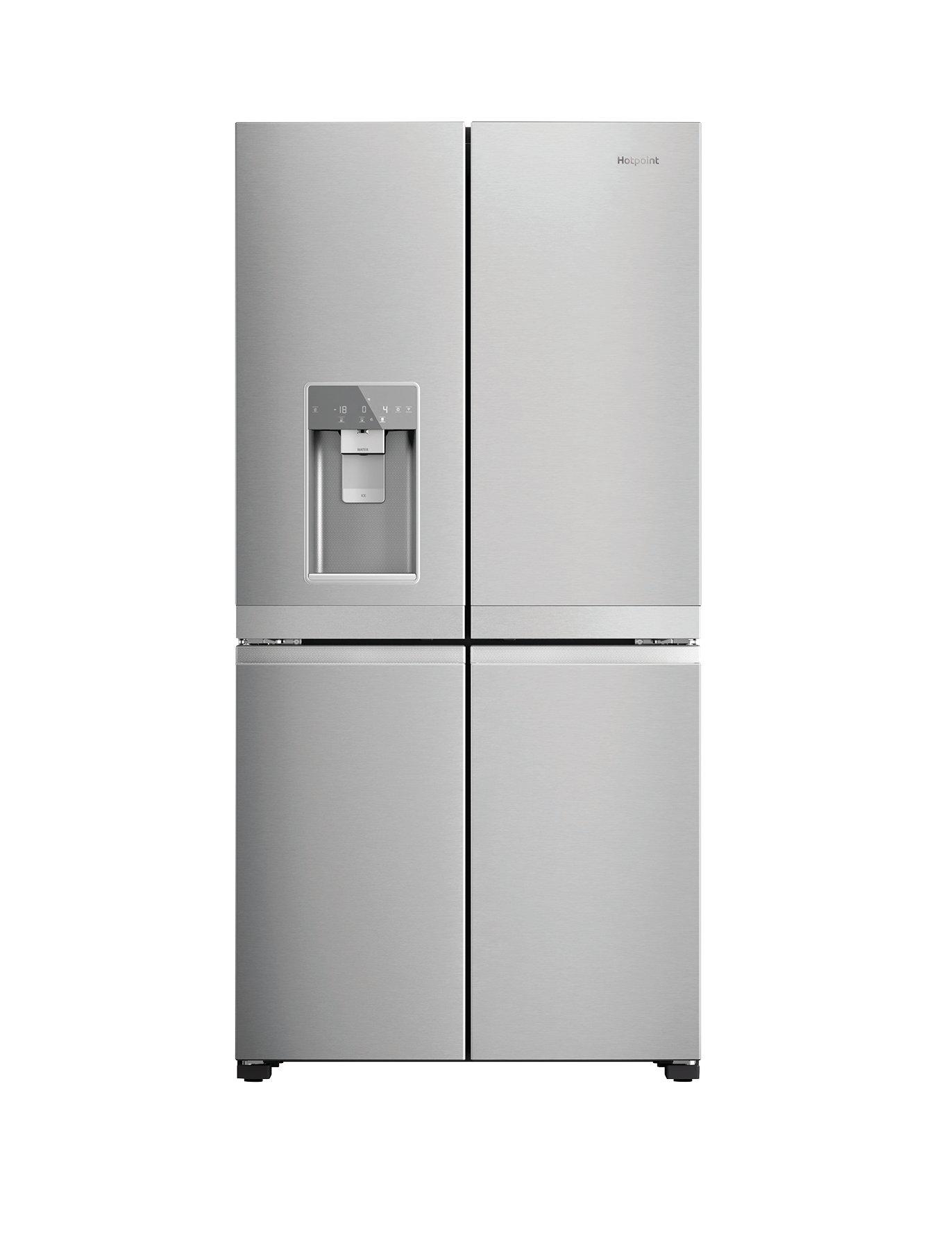 Product photograph of Hotpoint Hq9imo1luk Total No Frost 90cm Width American-style Multi-door Fridge Freezer With Water Amp Ice Dispenser - Inox from very.co.uk