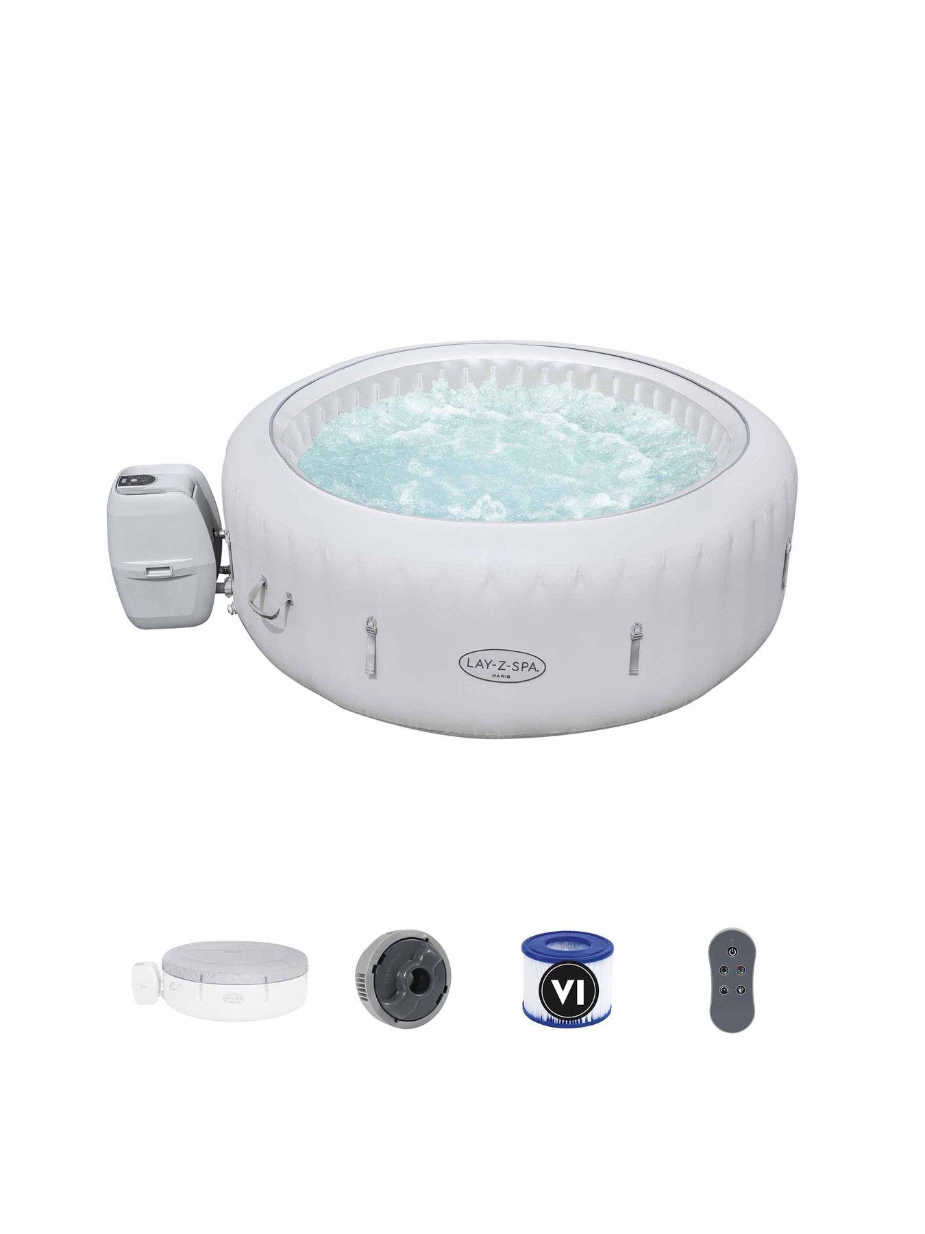 Lay-Z-Spa Paris AirJet Hot Tub for 4-6 Adults | very.co.uk
