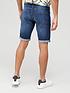  image of very-man-slim-denim-shorts-with-stretch-mid-blue