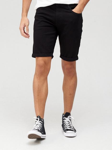 very-man-slim-denim-shorts-with-stretchnbsp--black