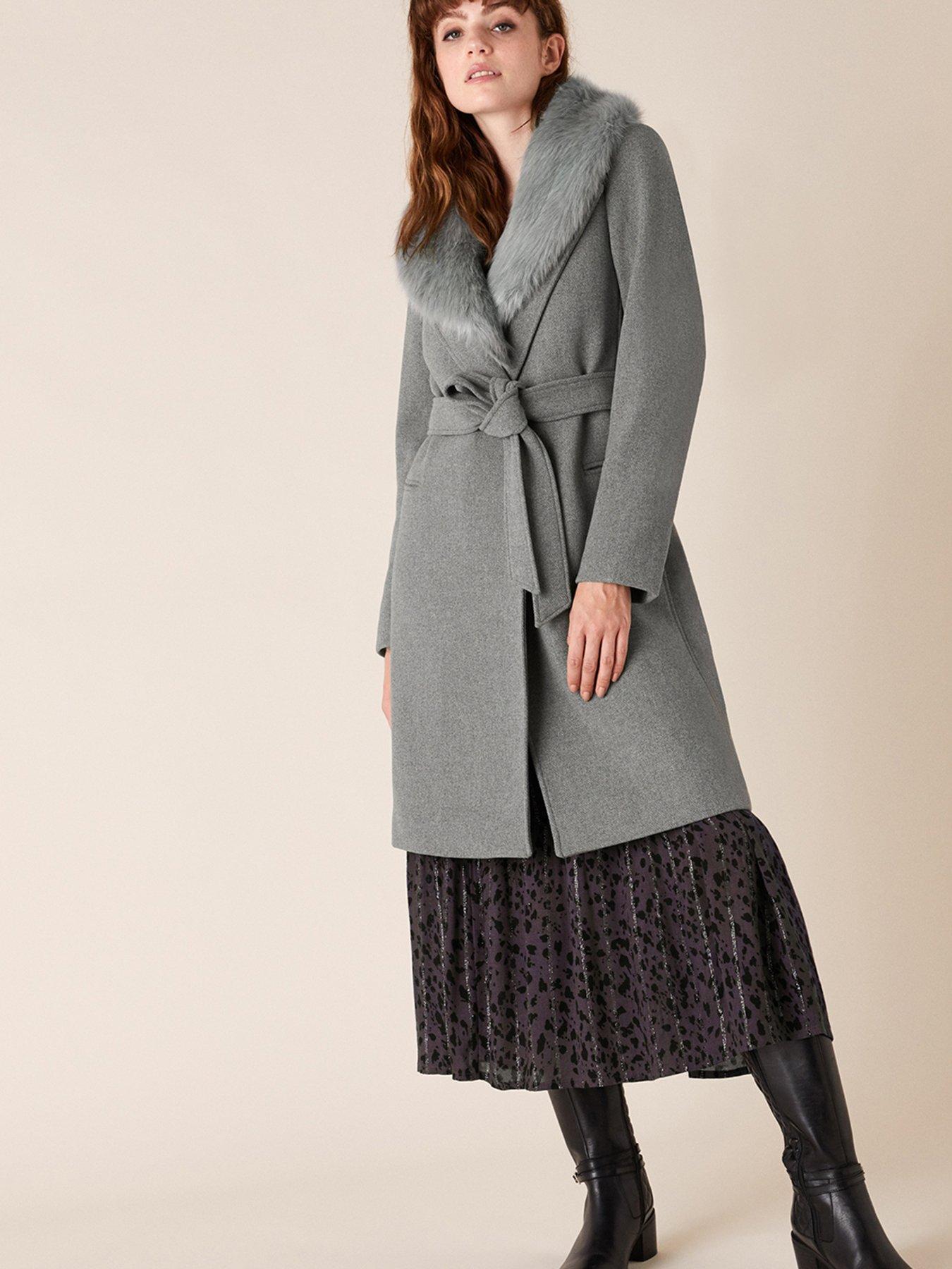 monsoon faux fur coat