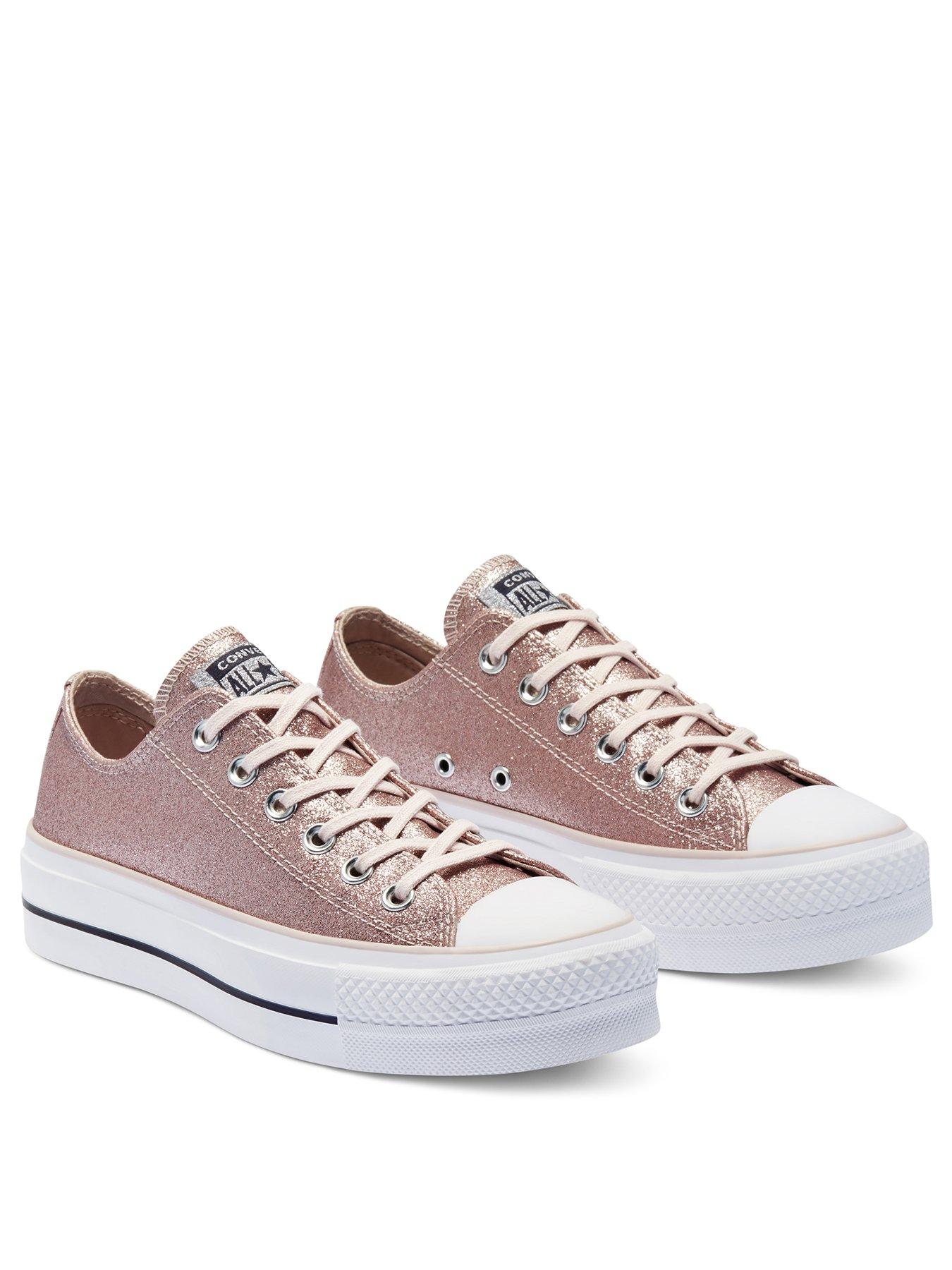 pink women's converse sneakers