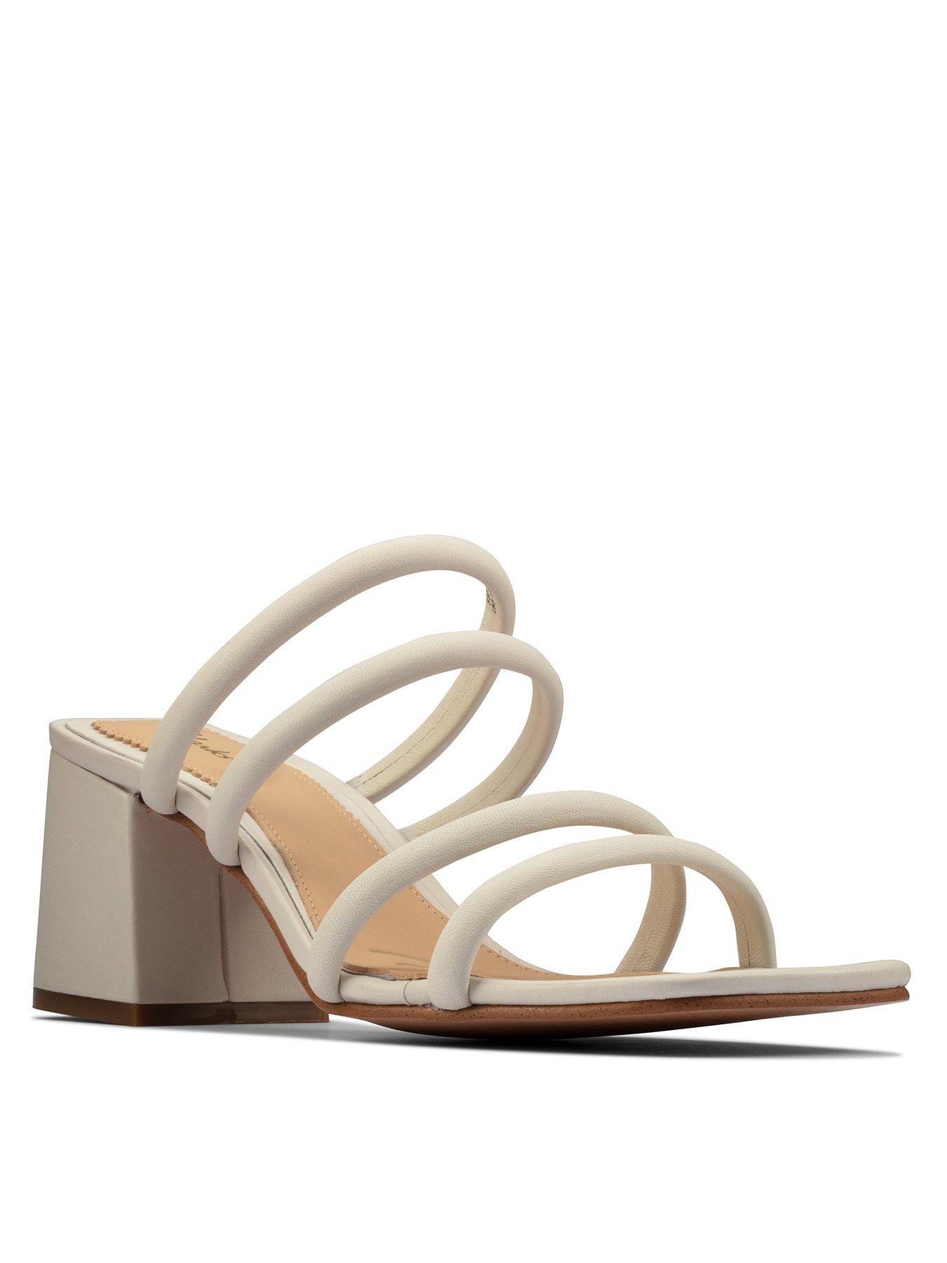 clarks white heels