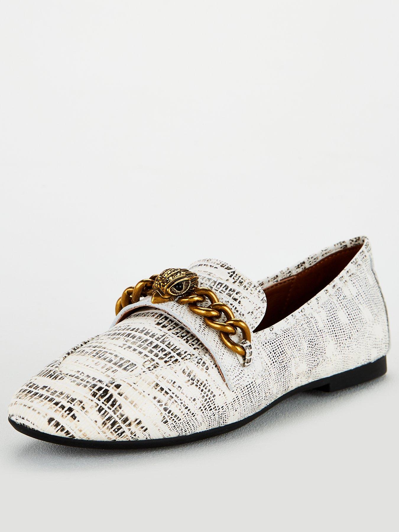 kurt geiger white loafers
