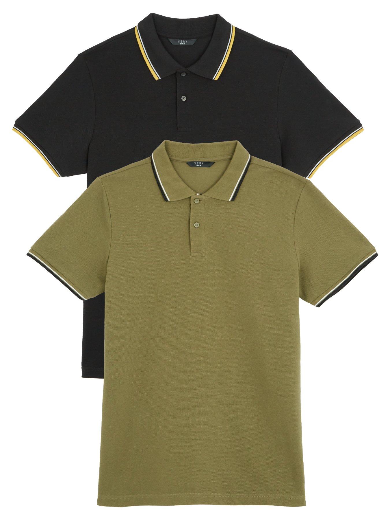 Golfino Polo Shirt cream embroidered lettering casual look Fashion Shirts Polo Shirts 