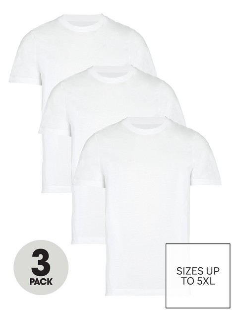 very-man-3-pack-of-essentialnbspcrew-t-shirt-white