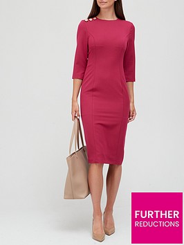 v-by-very-button-shoulder-midi-dress-burgundy