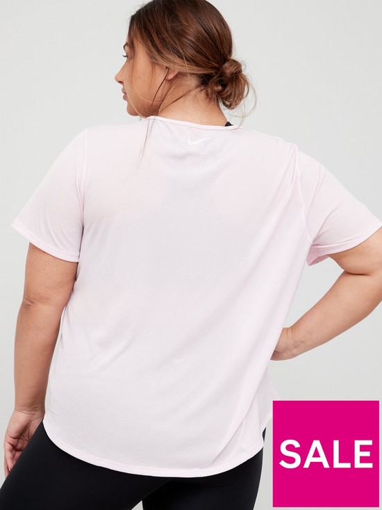 stillFront image of nike-running-icon-clash-t-shirt-curve-pink