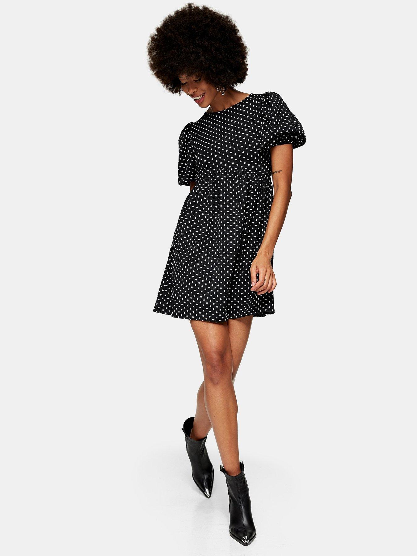 topshop spot mesh wrap dress