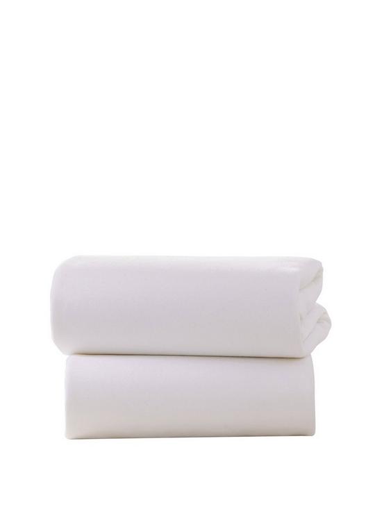 front image of clair-de-lune-universal-bedside-fitted-crib-sheet-2-pack