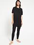 image of everyday-longline-t-shirt-amp-legging-lounge-pyjamasnbsp--black
