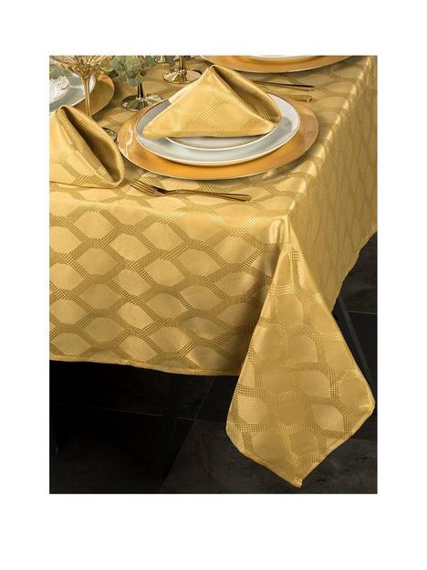 waterside-9-piece-gold-geo-christmas-table-linen-set