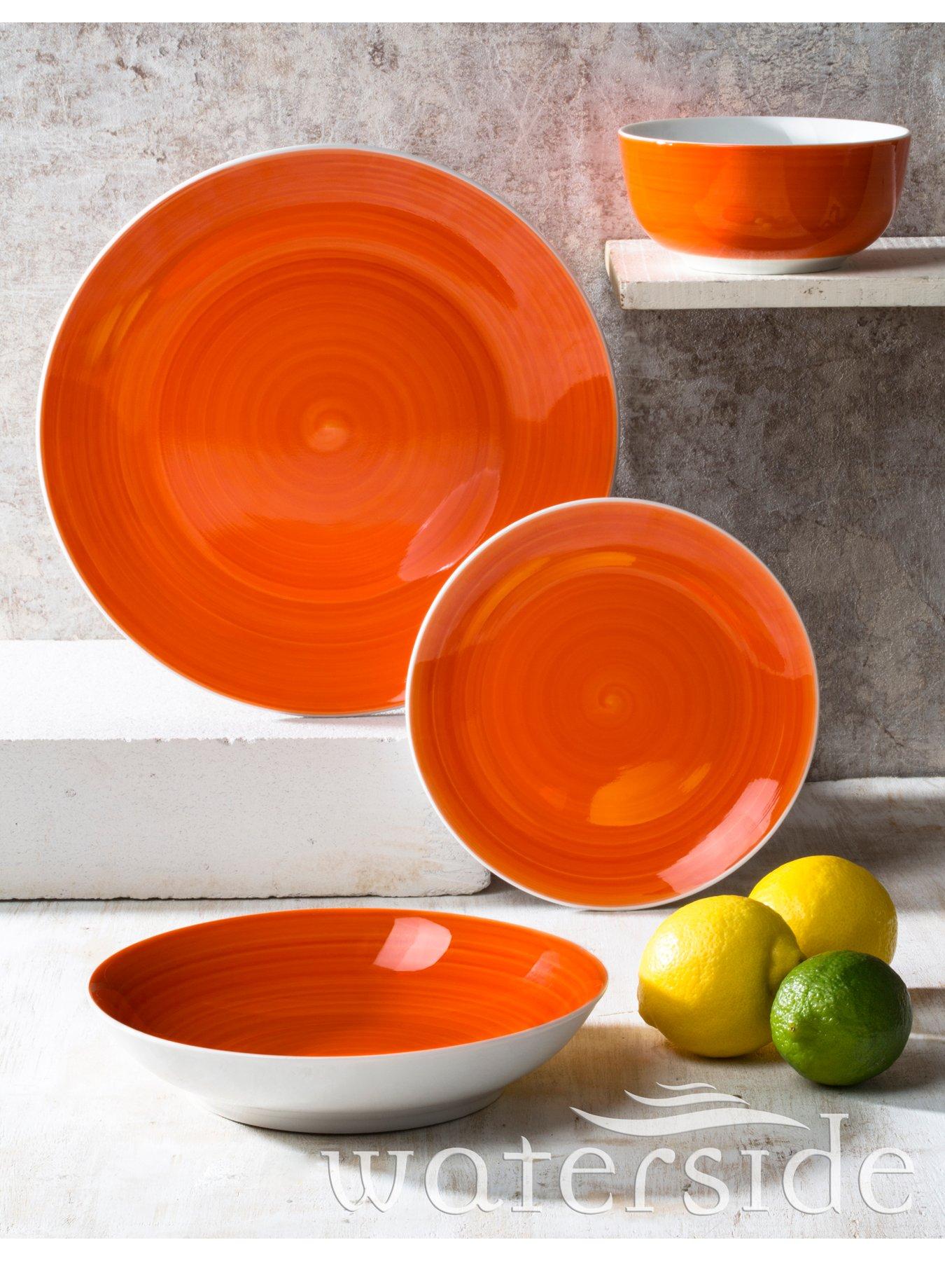 Orange dinner clearance plates