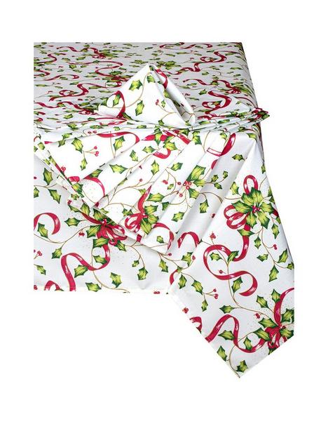 waterside-9-piece-holly-christmasnbsptable-linen-set