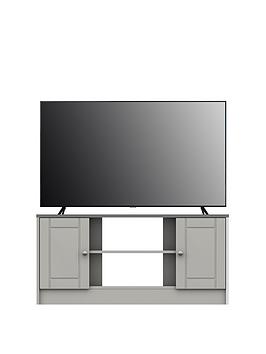 Product photograph of One Call Alderley Ready Assembled Corner Tv Unit Up To 48 Inch - Grey from very.co.uk