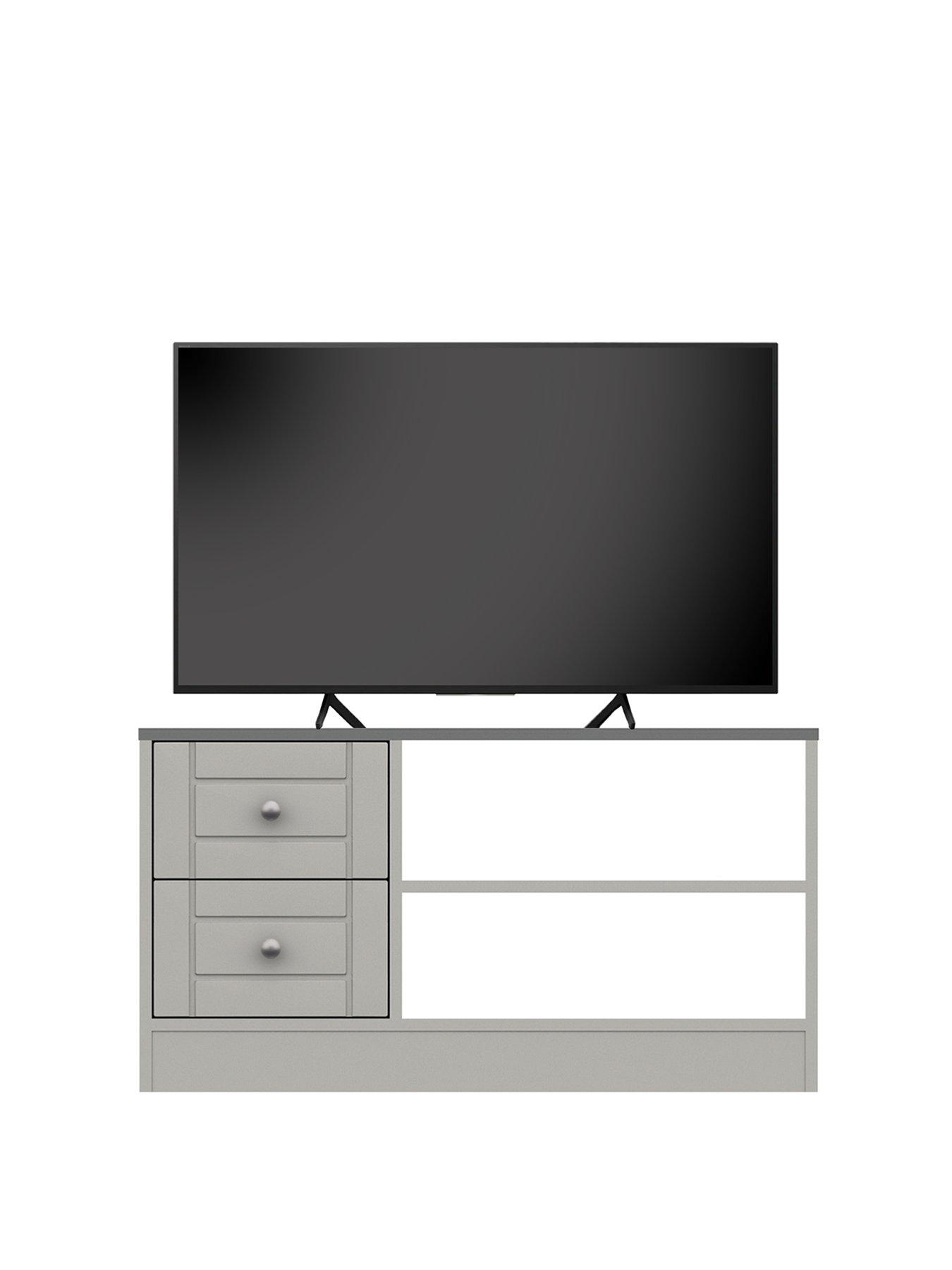 undefined Alderley Ready Assembled TV Unit - Grey - fits up to 50 inch TV