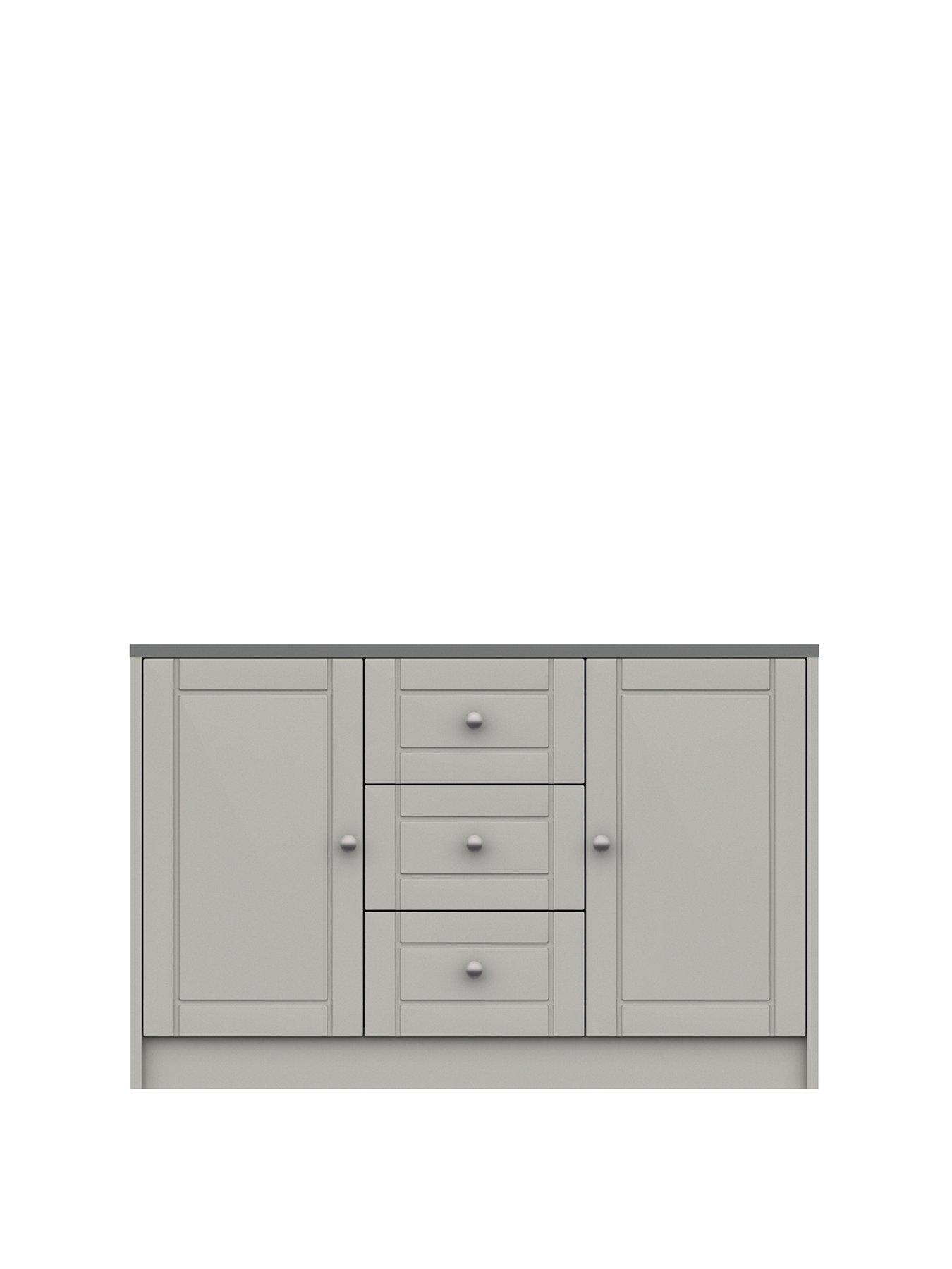 Grey ready store assembled sideboard