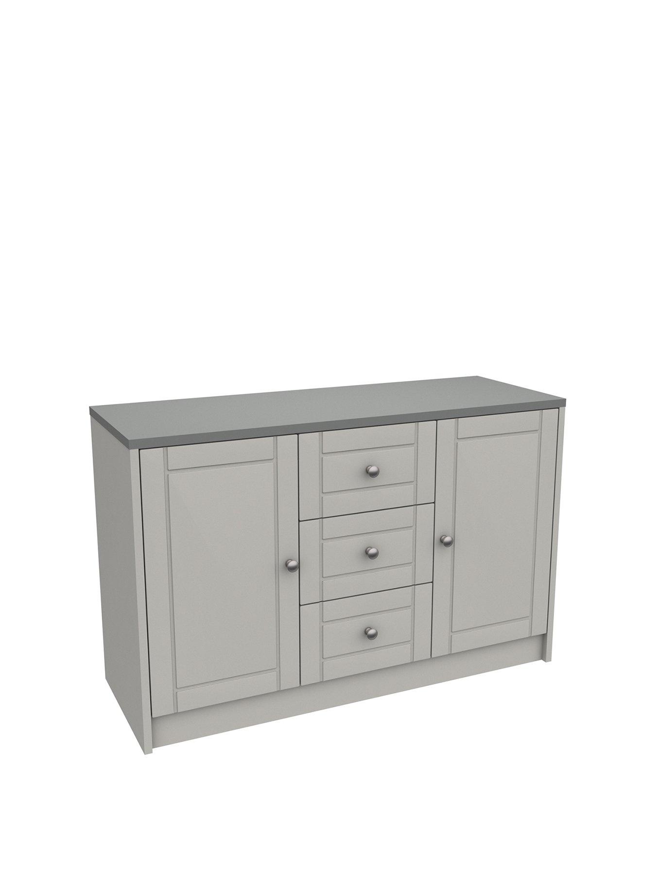 Grey ready store assembled sideboard