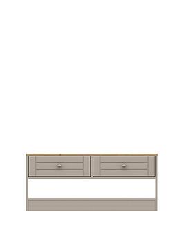 Product photograph of One Call Alderley Ready Assembled Coffee Table - Rustic Oak Taupe from very.co.uk
