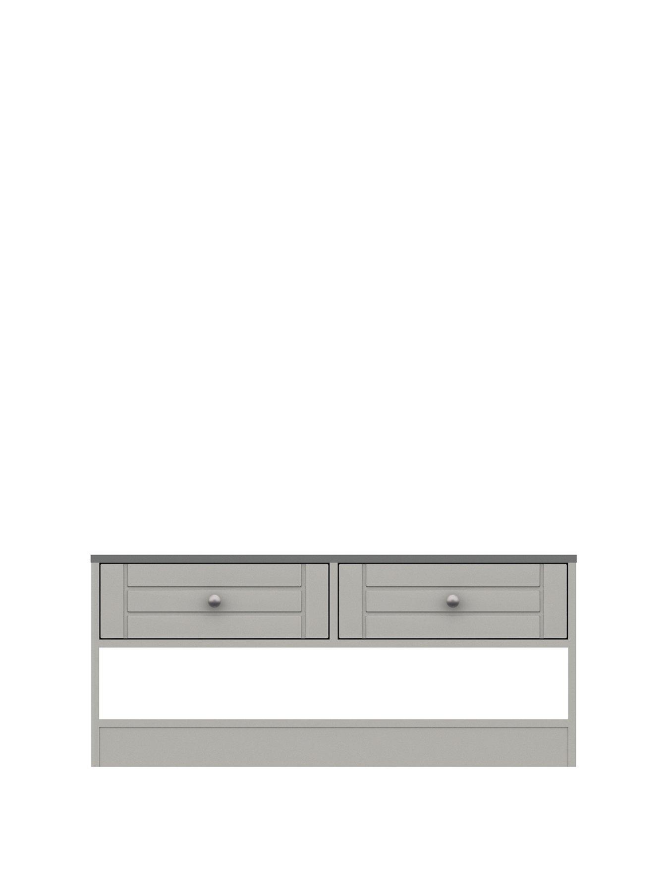 Product photograph of One Call Alderley Ready Assembled Coffee Table - Grey from very.co.uk