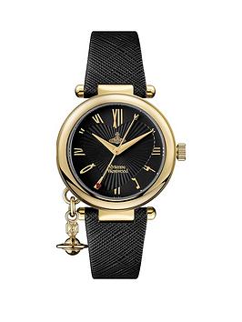 vivienne-westwood-vivienne-westwood-orb-heart-black-and-gold-detail-charm-dial-black-leather-strap-ladies-watch